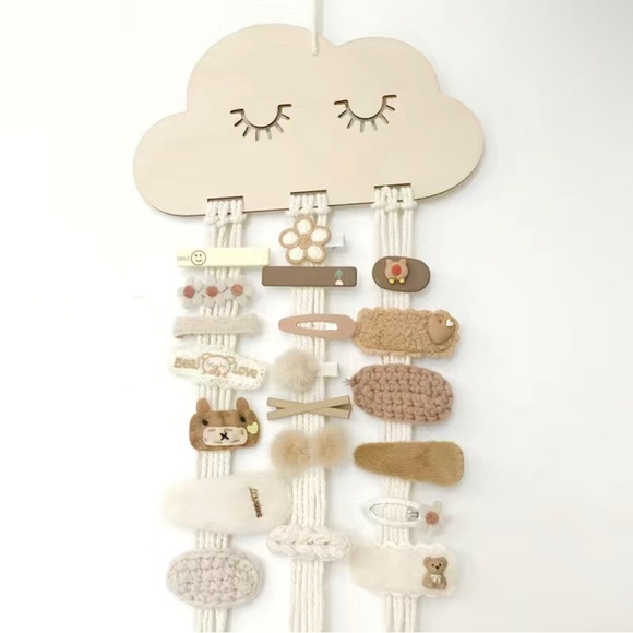 Other - NIB Macrame Cloud Hair Clip Holder